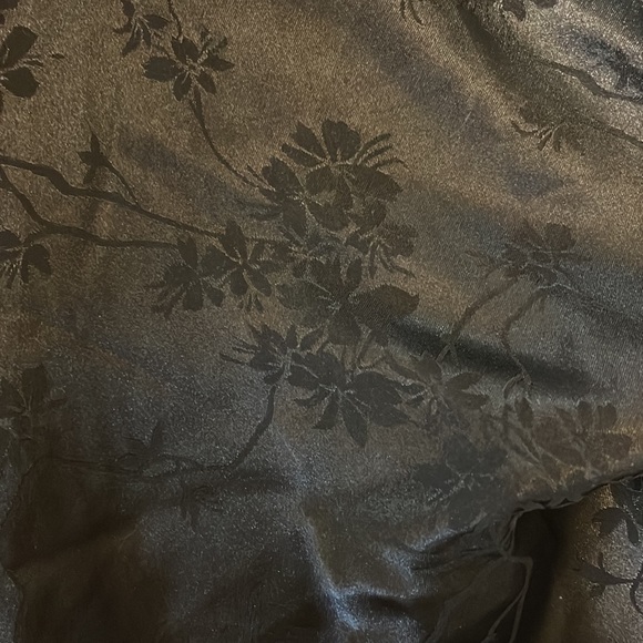 Black floral tie crop top - Picture 5 of 5